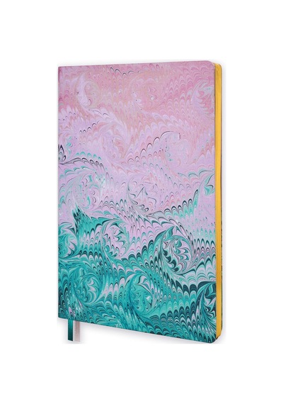 19x25 Ciltli Ebru - Design No 08 Çok Renkli