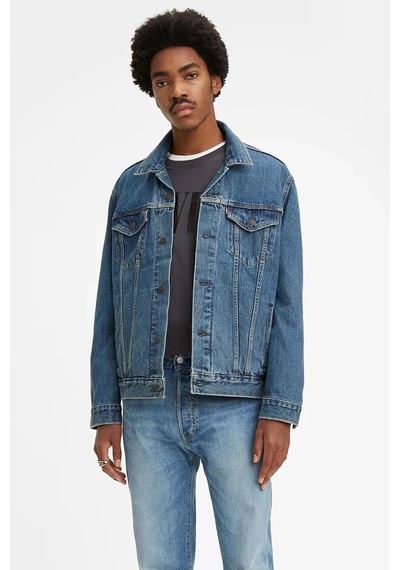 Levi's The Trucker Jacket Med Stonewash Indigo Erkek Trucker - 72334-0130 İndigo