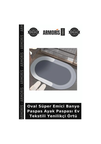Oval Süper Emici Banyo Paspas Ayak Paspası Ev Tekstili Yenilikçi Örtü Dİğer