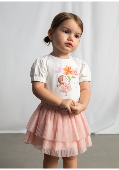 Mayoral Kız Bebek Pileli Tül Etek Pembe - 01902