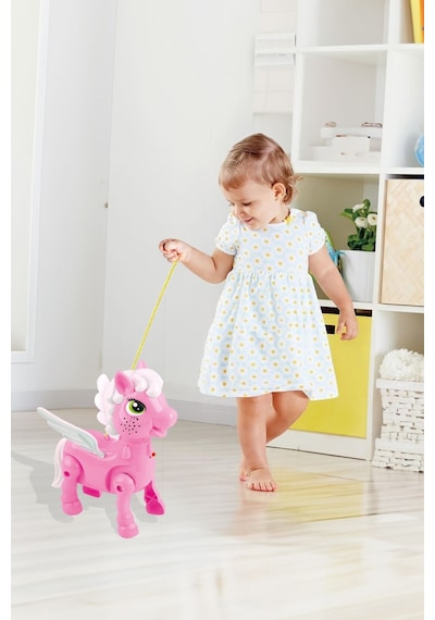 Işıklı Sesli Pilli Yürüyen Unicorn Pony At - Mavi