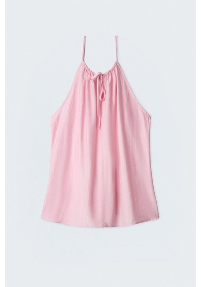 Sateen Aksesuar Detaylı Bluz - Pembe-137622