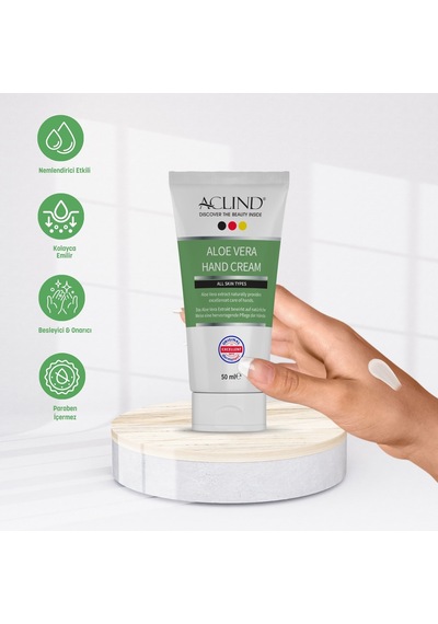 Aclınd Aloe Vera 50 Ml Onarıcı El Kremi