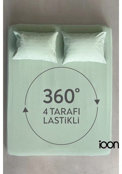 İqon Ranforce Dokuma Lastikli Çarşaf Takımı Çift Kişilik - 21 Renk Çok Renkli