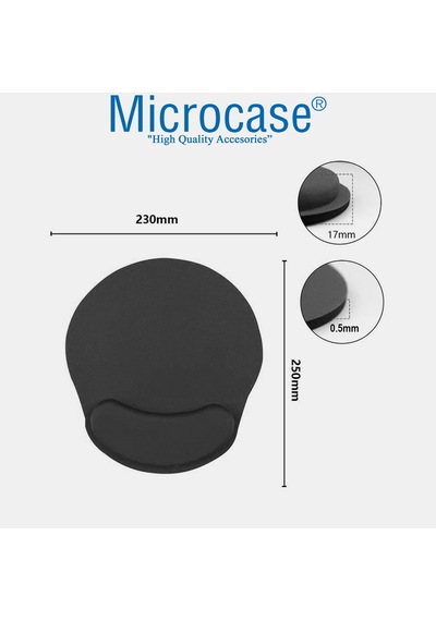 Microcase AL3832 Kaydırmaz Taban Mat Bilek Destekli Mouse Pad 23 x 25 CM Bej