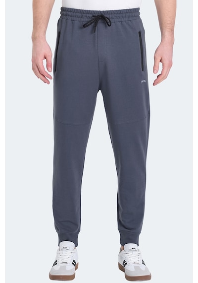 Slazenger Onon In Erkek Fermuar Cepli Koyu Gri Eşofman Altı Koyu Gri