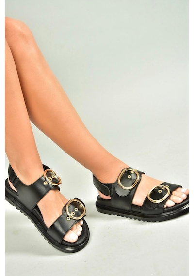 Fox Shoes U725092109 Siyah Kadın Sandalet Siyah