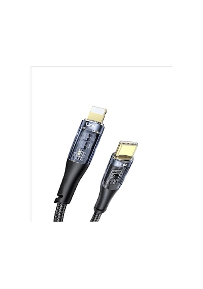 Linktech K673 Type-c - Lightning 27w 3a 1.3m Örgü Şarj Kablosu