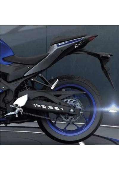 Transformers Yazılı Beyaz Arka Maşa Sticker Etiket Modeli