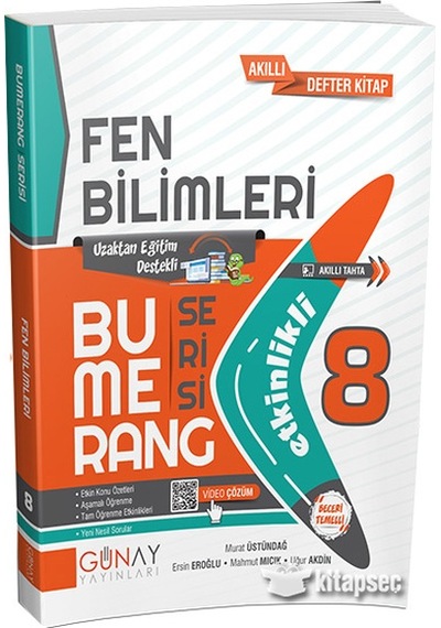 GÜNAY 8. Sınıf Fen Bilimleri Etkinlikli Bumerang Serisi