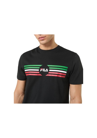 Fila Fam1221.80010 Padule Regular Logo Graphic Erkek Spor Tişört Siyah