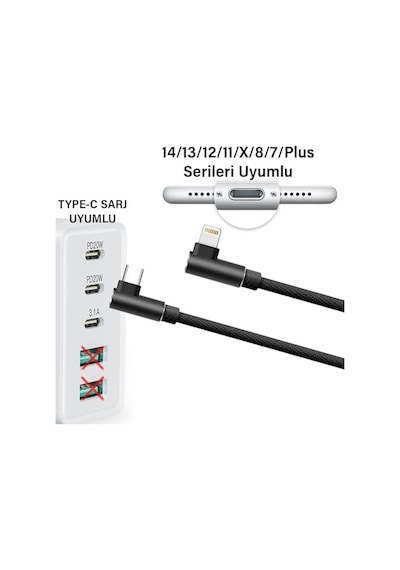 3 Metre Uzun Type-c Şarj Kablosu İphone 14 13 12 11 Uyumlu Hızlı Şarj Pro Pro Max Plus Uyumlu Yeni Nesil
