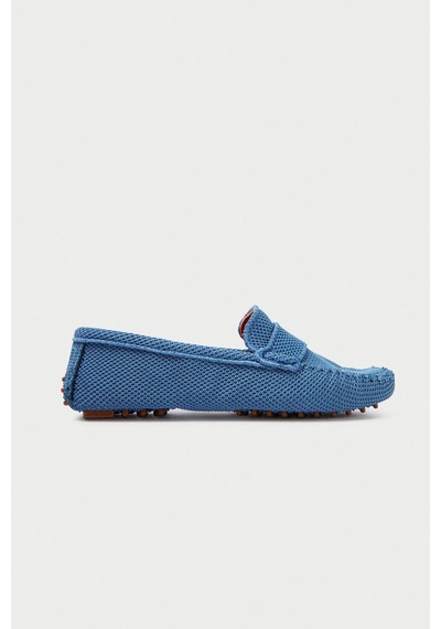 Mubiano Summer Kadın Triko Mavi Babet & Loafer -mstb2020-m Mavi