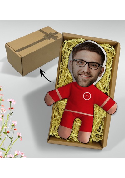 Bk Gift  Kutusunda Kişiye Özel Fotoğraflı Ay-yıldız Formalı Bebek Yastık-1, Arkadaşa , Sevgiliye , Doğum Günü si