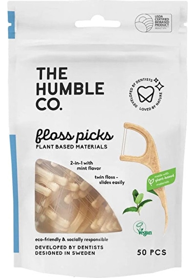 2 Adet Humble Kürdanlı Diş İpi Nane 50'li