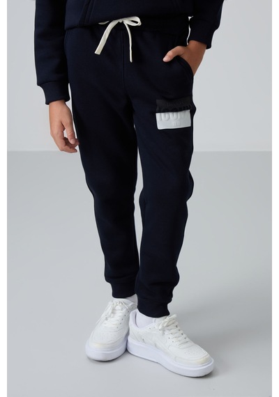 Tommylife Tommy Life Lacivert Pamuklu Kalın İçi Tüylü Yumuşak Dokulu Standart Fit Baskılı Erkek Çocuk Eşofman Takım - 11 Lacivert