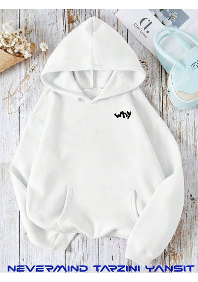 Nevermind Unisex Whe Are You Baskılı Oversize Baskılı Kapşonlu Sweatshirt 3 Beyaz Nevermind Unisex Whe Are You Baskılı Oversize Baskılı Kapşonlu Sweatshirt 3 Beyaz