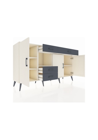 Hyperion Konsol 4 Raflı 4 Çekmeceli 3 Kapaklı 176x44x99 Aytaşı-aytaşı/antrasit Aytası - Aytası Hyperion Konsol 4 Raflı 4 Çekmeceli 3 Kapaklı 176x44x99 Aytaşı-aytaşı/antrasit Aytası - Aytası