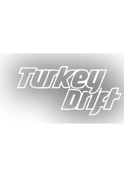 Turkey Drift Araba Sticker 17x17 Cm Beyaz