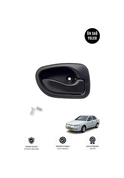 Hyundaı Accent Yumurta Kasa 1994-1999 Arası Uyumlu Sağ İç Kapı Kolu Yolcu