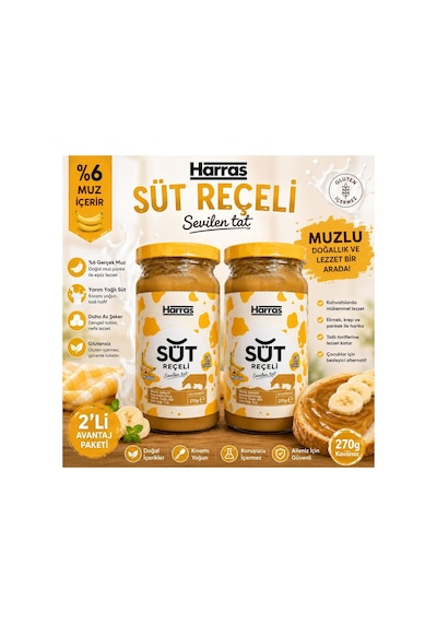 Glutensiz Muzlu Süt Reçeli 2x270 G