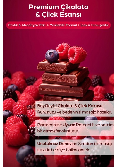 Doğal Çikolata Ve Çilek Aromalı Vücut Masaj Yağları 120 Ml - 297094555