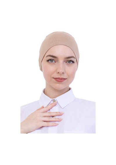 Modish Group Pratik Bone Pamuklu Tesettür İç Bone, Başörtüsü İçin Hazır Viskon Şapka, Namaz Günlük Kullanım İçin Koyu Vizon