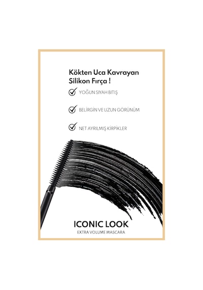 Note Iconic Look Mascara Yoğun Hacim Etkili Maskara - Siyah