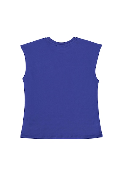 Civil Boys Basic Sıfır Kol 10-13 Yaş Tişört - Mavi Saks Mavisi