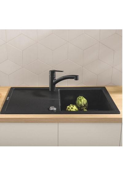 Grohe Start 303072431 90 Dönüş Açısı Spiralli Eviye Bataryası Mat Siyah
