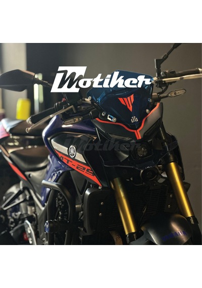 Yamaha Mt-25 Neon Turuncu Ve Beyaz Sticker Modeli