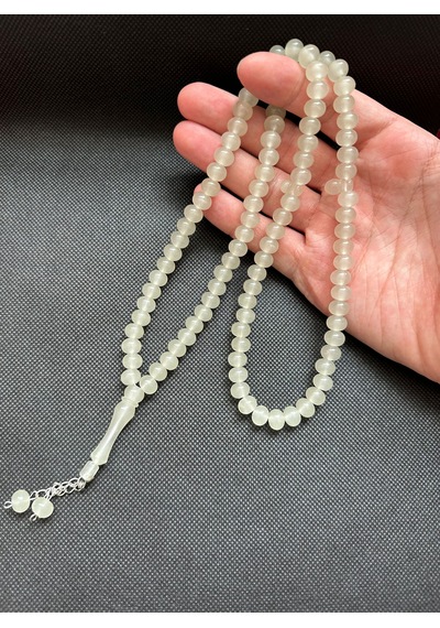 Kedi Gözü Fosforlu 99 Luk Toz Kehribar Namaz Tesbihi Hediyelik