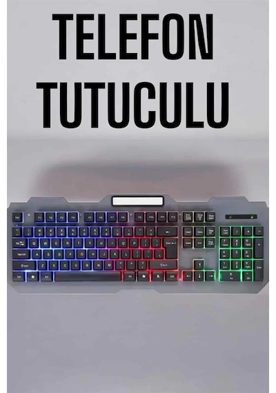 Mey İthalat Q Klavye Rgb Işıklı Klavye Ve Mouse Seti Kablolu Mouse liş Diğer