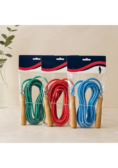Ahşap Saplı Pvc Atlama İpi 5 M - Renkli