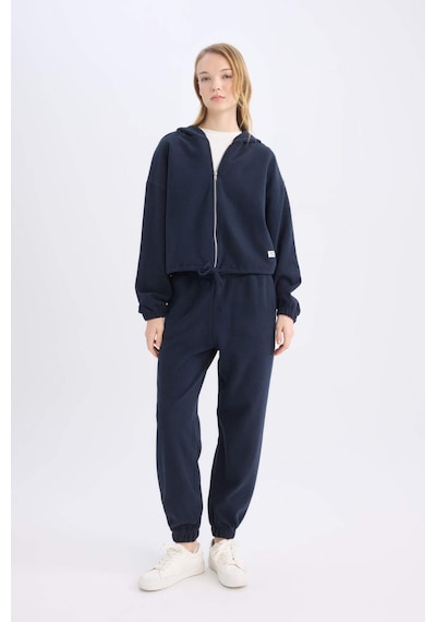 Defacto Coool Beli Paçası Lastikli Basic Düz Jogger Eşofman Altı E1478AX24WNNV241 Lacivert