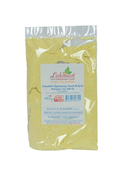 Tavuk Bulyon Toz Yemeklik Öğütülmüş Karışım 100 Gr Paket