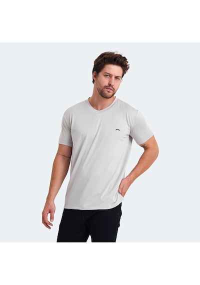 Slazenger KATRIINA Erkek V Yaka Bej Tişört