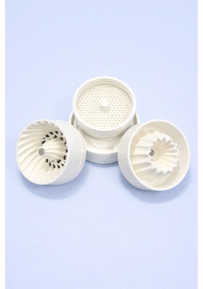Baharat Öğütücü Grinder - 3d Baskı, Mıknatıslı Kapaklı Beyaz