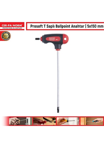 Cer-pa Prosoft Ballpoint T Saplı Allen Anahtar Alyan 5mm