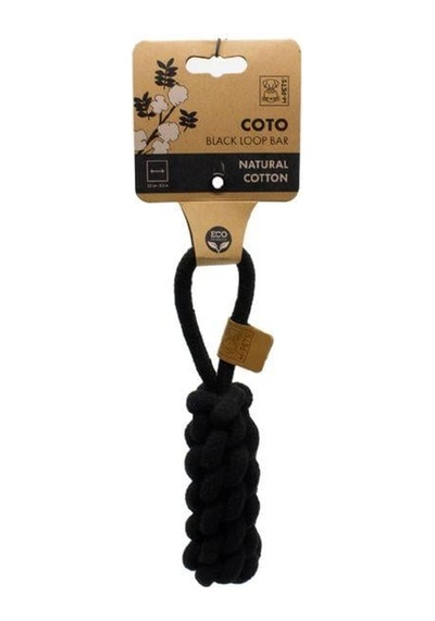 M-Pets Coto Siyah Loop Bar Örgü Halat Köpek Oyuncağı 22 CM