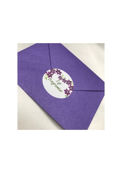 İyi Bayramlar Sticker Ramazan Bayramı Kurban Festa Tebrikler 4 Cm - 40 Adet Çok Renkli