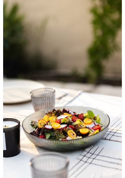 Rakle Splendid Cam 2'li Salata Kasesi Seti Füme 25 Cm - 30 Cm Renkli