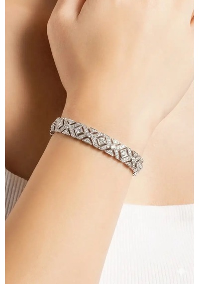 Nur Silver Modern Royal Çelik Bileklik - Nur-bl92492 Sarı