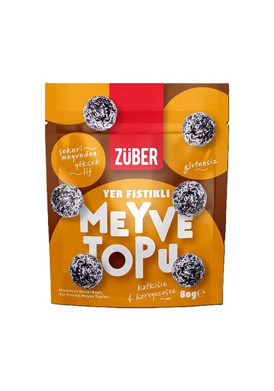 Züber Yer Fıstıklı Meyve Topu 80 G - 6 Adet Tarı