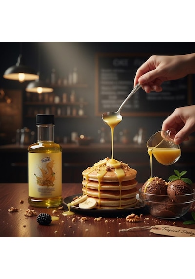 Muz Kokteyl Şurubu 300 Cc Yoğun Muz Aromalı İçecek,kahve Ve Tatlı Şurubu