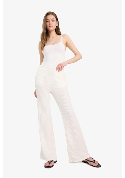 DeFacto Coool Flare Fit Beli Lastikli Bürümcük Pantolon E9942AX25SMWT32