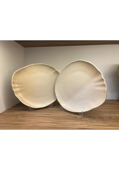 2'li Sahara Tone Oval Tabak 30 Cm Servis-sunum-kahvaltı-peynir-şarküteri Çok Amaçlı Gourmet Tabak Çok renkli