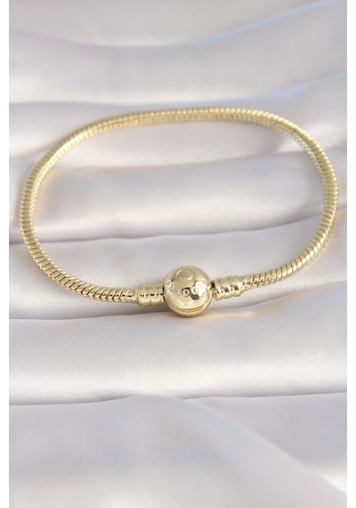 Tua Moda Pirinç Gold Renk İşleme Detay Charm Model Kadın Bileklik Çok Renkli