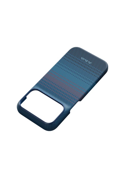 Apple iPhone Uyumlu 18 Pro Max Kılıf M-safeli Aramid Karbon Fiber Pitaka Moonrise 2.0 Nights Seri Kapak Lacivert