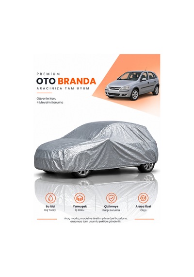 Opel Corsa C 2000-2006 Hatchback Uyumlu Araba Brandası Oto Branda Araba Örtüsü Araç Çadırı